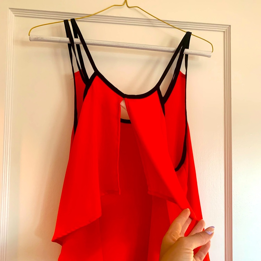 Red thin strap top